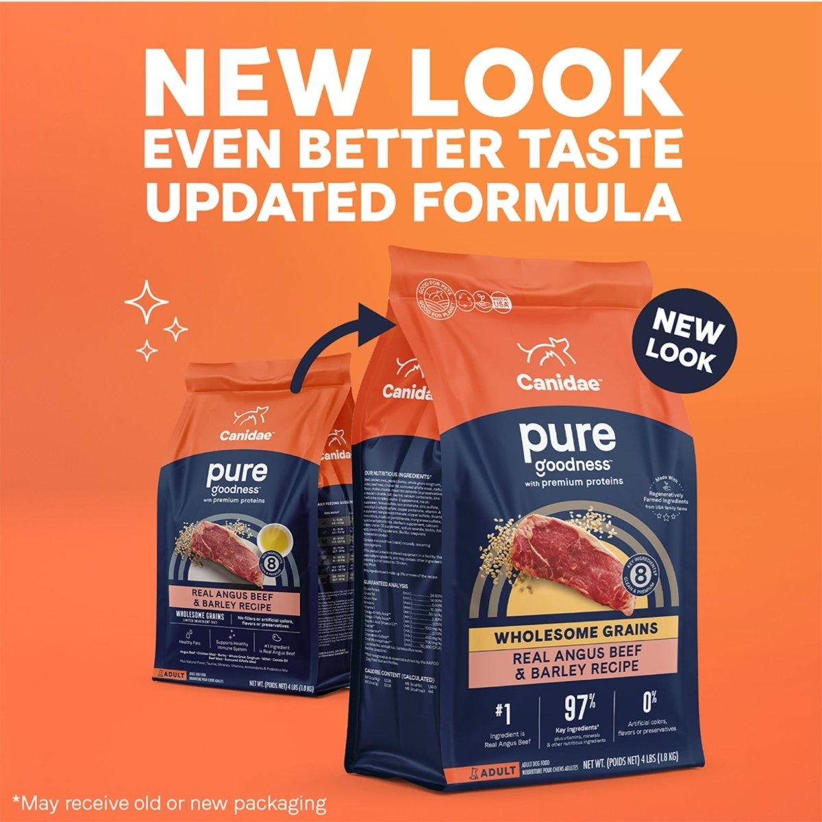 CANIDAE PURE Farm To Bowl Dry Dog Food | Beef & Barley with Wholesome Grains 22 lb - Pets Perfect