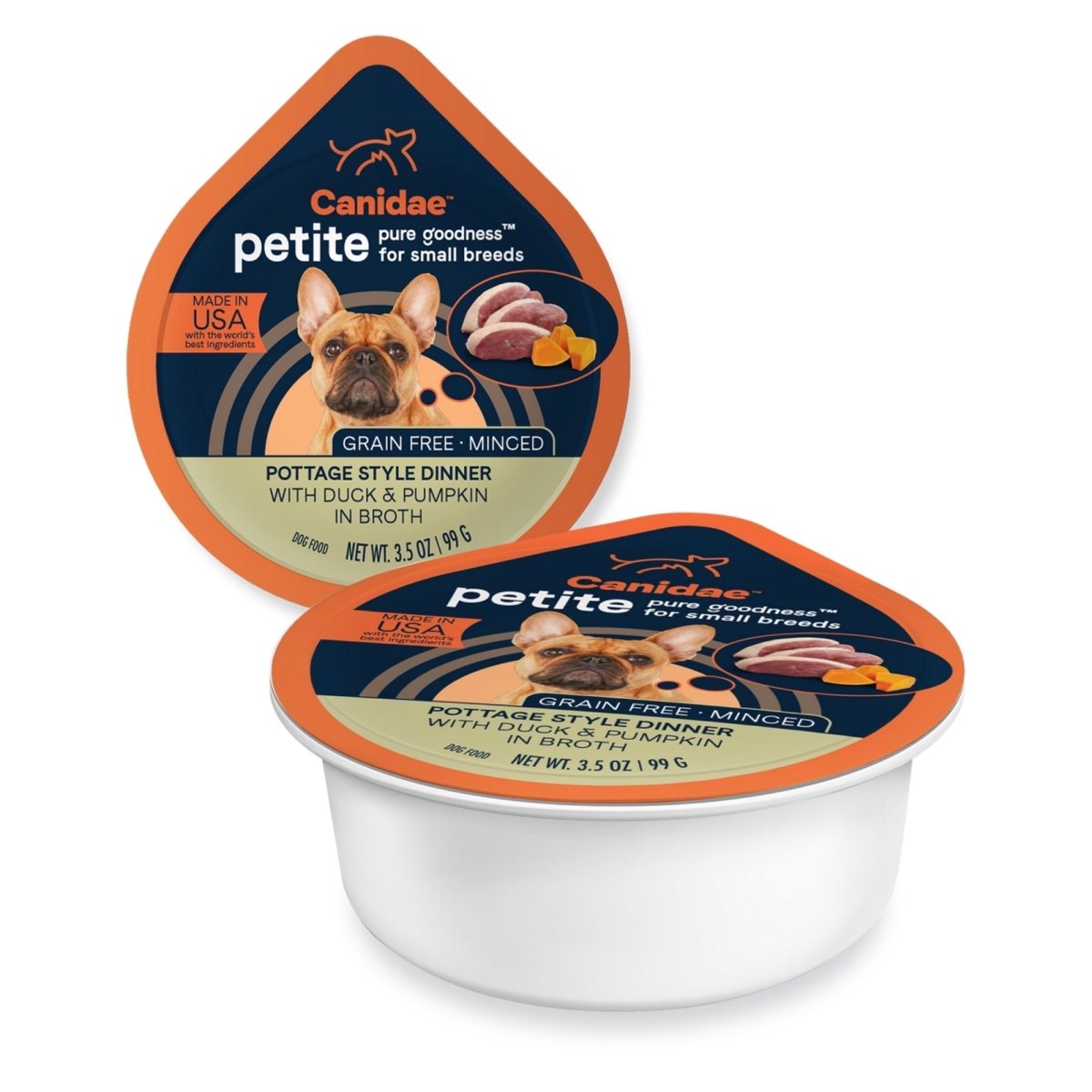 CANIDAE PURE Goodness Petite Small Breed GrainFree Canned Dog Food Minced w/Duck Pumpkin, 12ea/3.5 oz - Pets Perfect