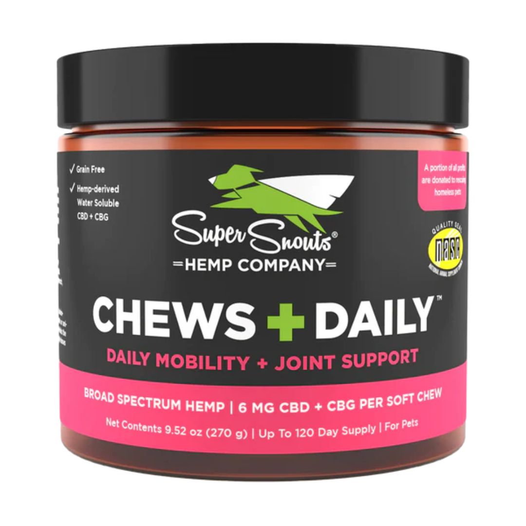 Super Snouts Dog Chews+Daily Therapeutic Mobility Joint Cbg 6Mg Per