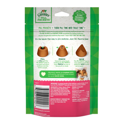 Greenies Feline Pill Pockets Cat Treats Salmon, 1ea/1.6 oz, 45 ct - Pets Perfect