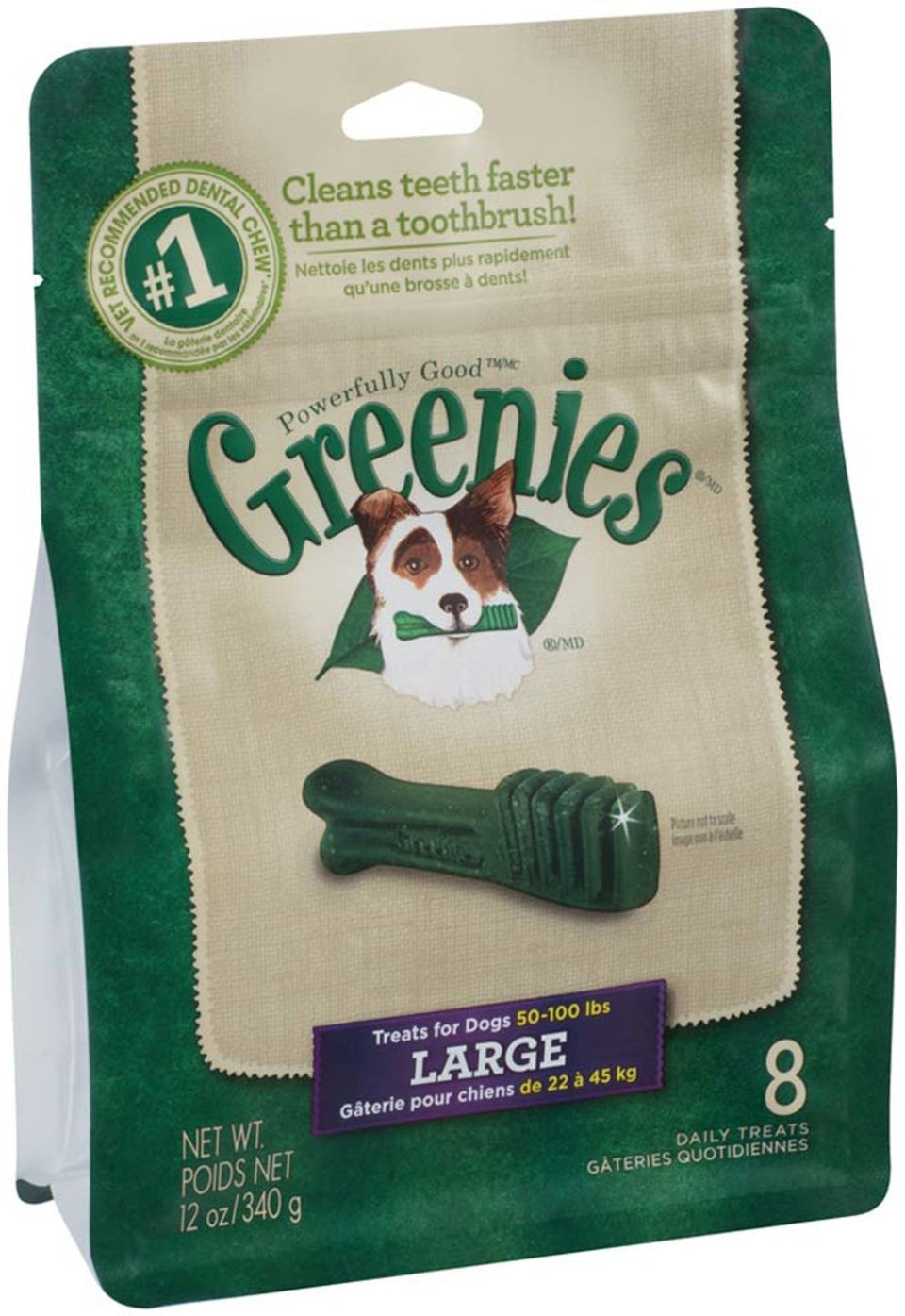 Greenies Dog Dental Dog Treats Large, Original, 12 oz, 8 ct