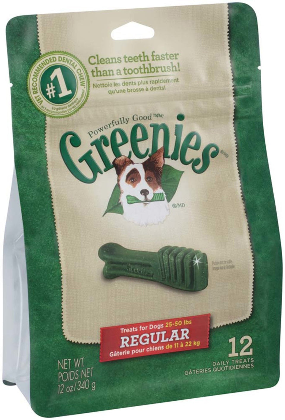Greenies Dog Dental Dog Treats Regular, Original, 12 oz, 12 ct
