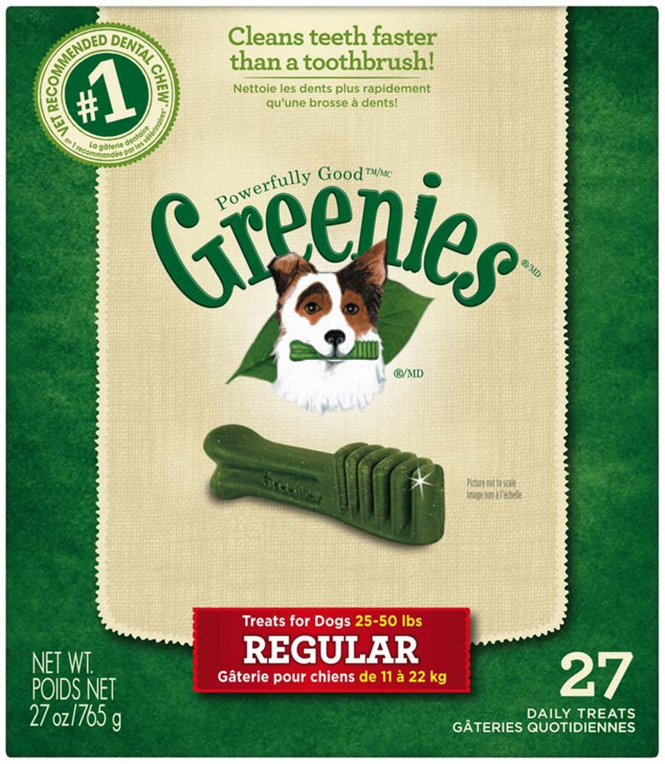 Greenies Dog Dental Dog Treats Regular, Original, 27 oz, 27 ct