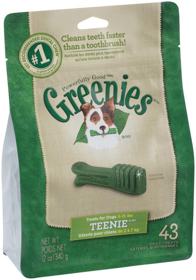 Greenies Dog Dental Dog Treats Teenie, Original, 12 oz, 43 ct