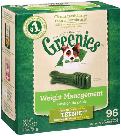 Greenies Weight Management Dental Dog Treats Teenie Dog Dental Treats 96 ct 27 oz