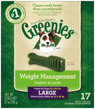 Greenies Weight Management Dog Dental Dog Treats Large, 27 oz, 17 ct