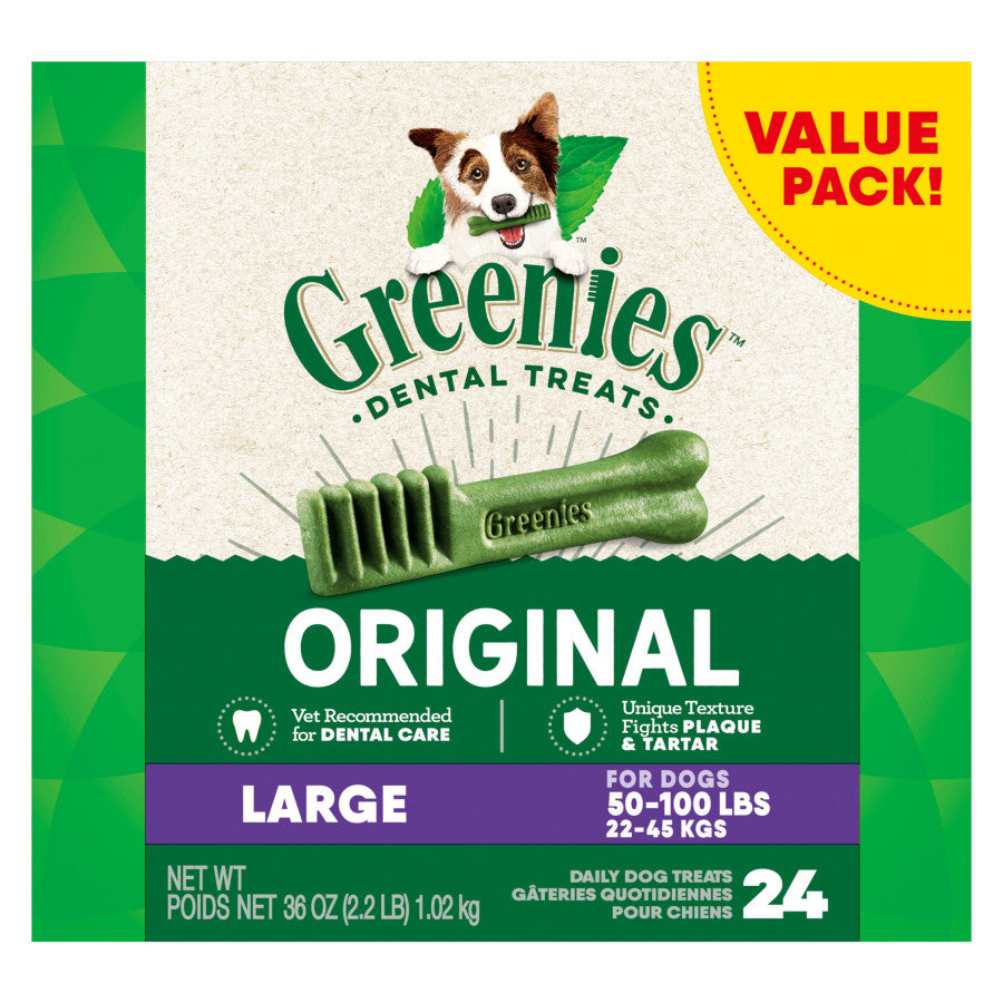 Greenies Dog Dental Dog Treats Large, Original, 36 oz, 24 ct