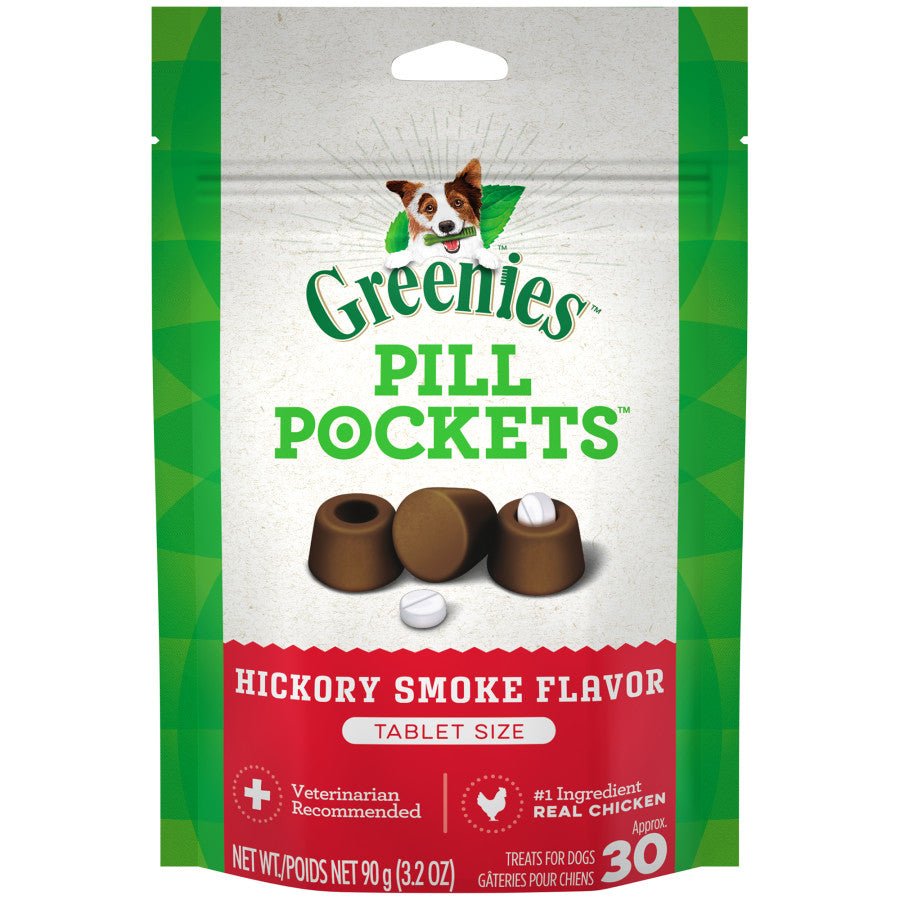 Greenies Pill Pockets for Tablets Hickory Smoke, 1ea/30 ct, 3.2 oz - Pets Perfect