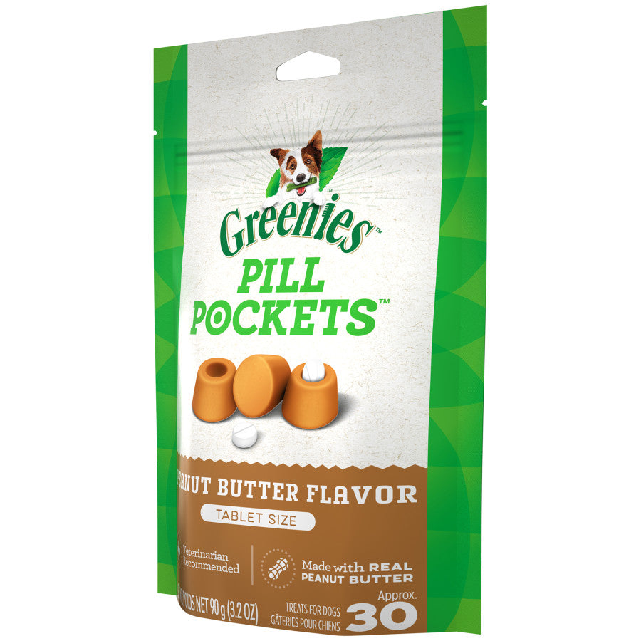 Greenies Pill Pockets for Tablets Peanut Butter, 30 ct, 3.2 oz