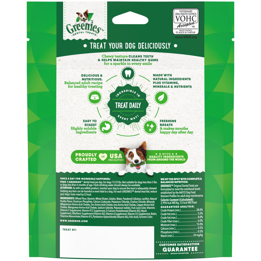 Greenies Dog Dental Dog Treats Petite, Original, 6 oz, 10 ct