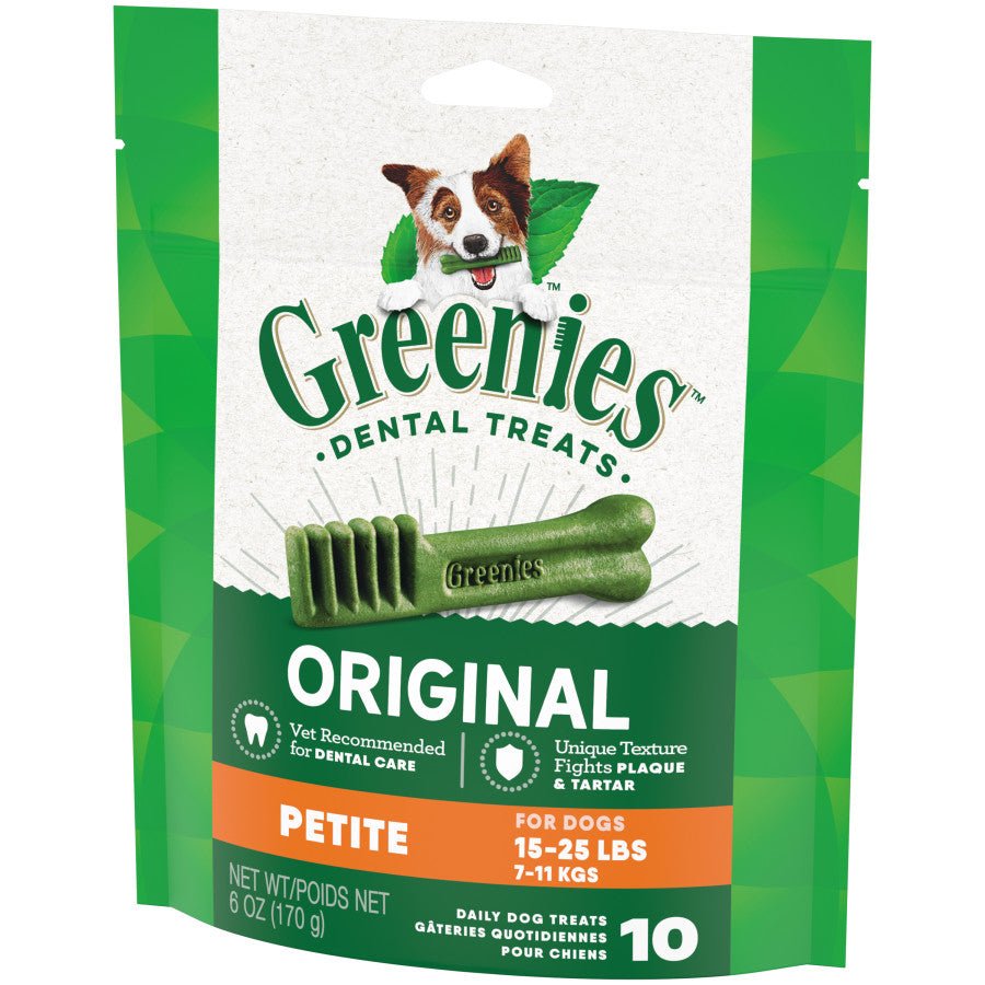 Greenies Dog Dental Treats Petite, Original, 1ea/6 oz, 10 ct - Pets Perfect