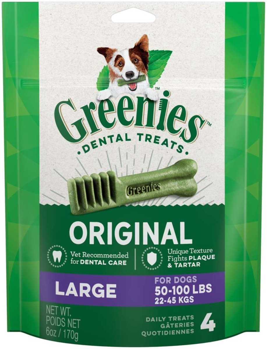 Greenies Dog Dental Treats Large, Original, 1ea/6 oz, 4 ct - Pets Perfect