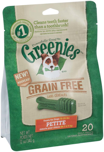 Greenies Grain-Free Dog Dental Dog Treats Petite Original 12 oz, 20 ct