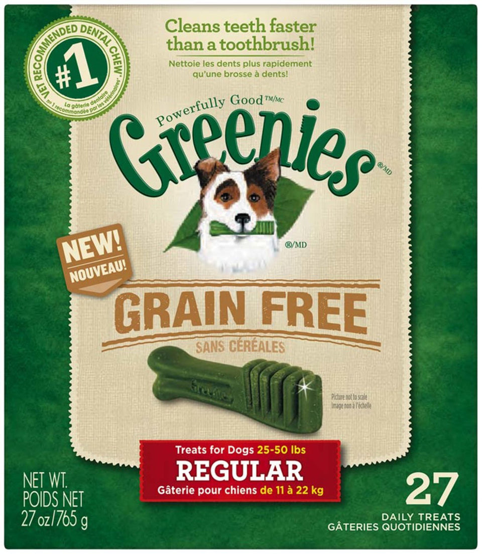 Greenies Grain-Free Dog Dental Dog Treats Regular Original 27 oz, 27 ct