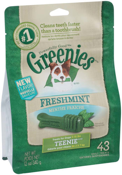 Greenies Dog Dental Dog Treats Teenie, Fresh, 12 oz, 43 ct