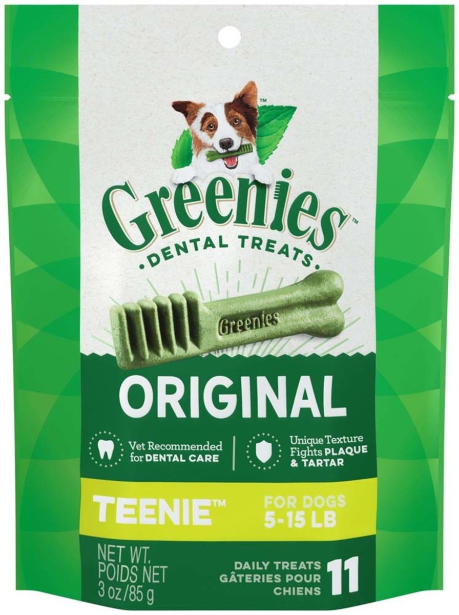 Greenies Dog Dental Treats Teenie, Original, 1ea/3 oz, 11 ct - Pets Perfect