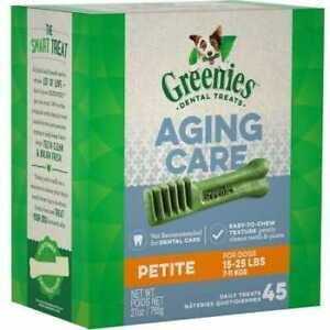 Greenies Aging Care Dog Dental Treats Petite 1ea/27 oz, 45 ct - Pets Perfect