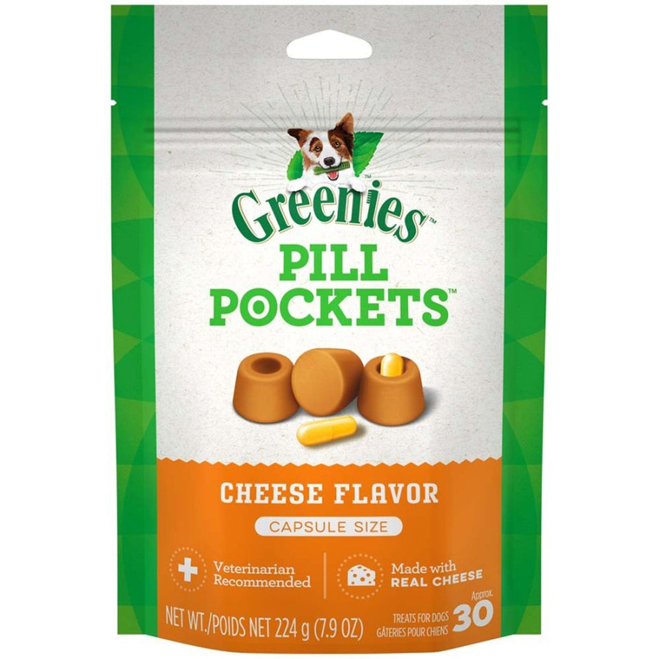 Greenies Pill Pockets for Capsules Cheese, 30 ct, 7.9 oz