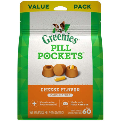 Greenies Pill Pockets for Capsules Cheese, 60 ct, 15.8 oz