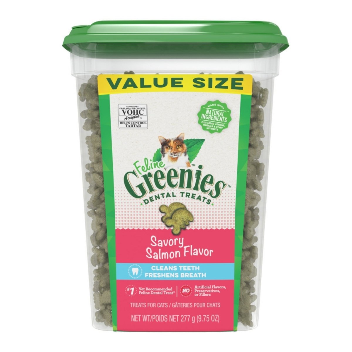 Greenies Feline Adult Cat Dental Treats Savory Salmon, 1ea/9.75 oz - Pets Perfect
