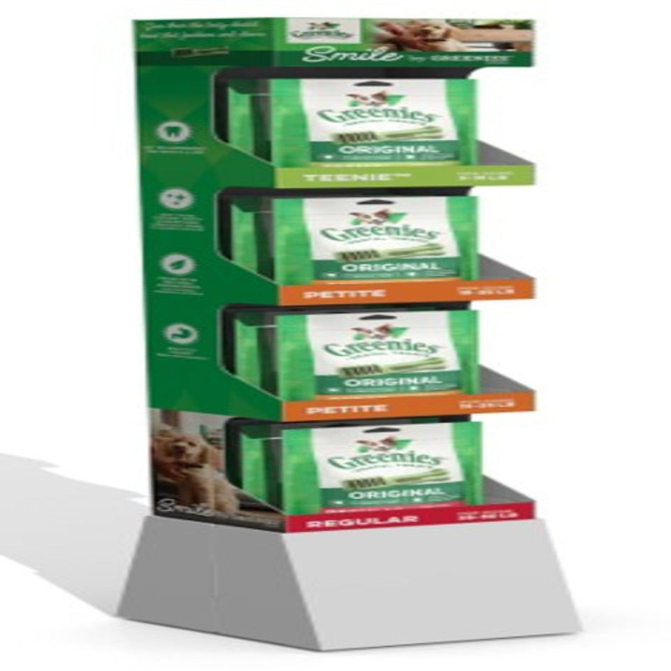 Greenies Original Dog Treats Mini Tower 9 ct Display 12 oz