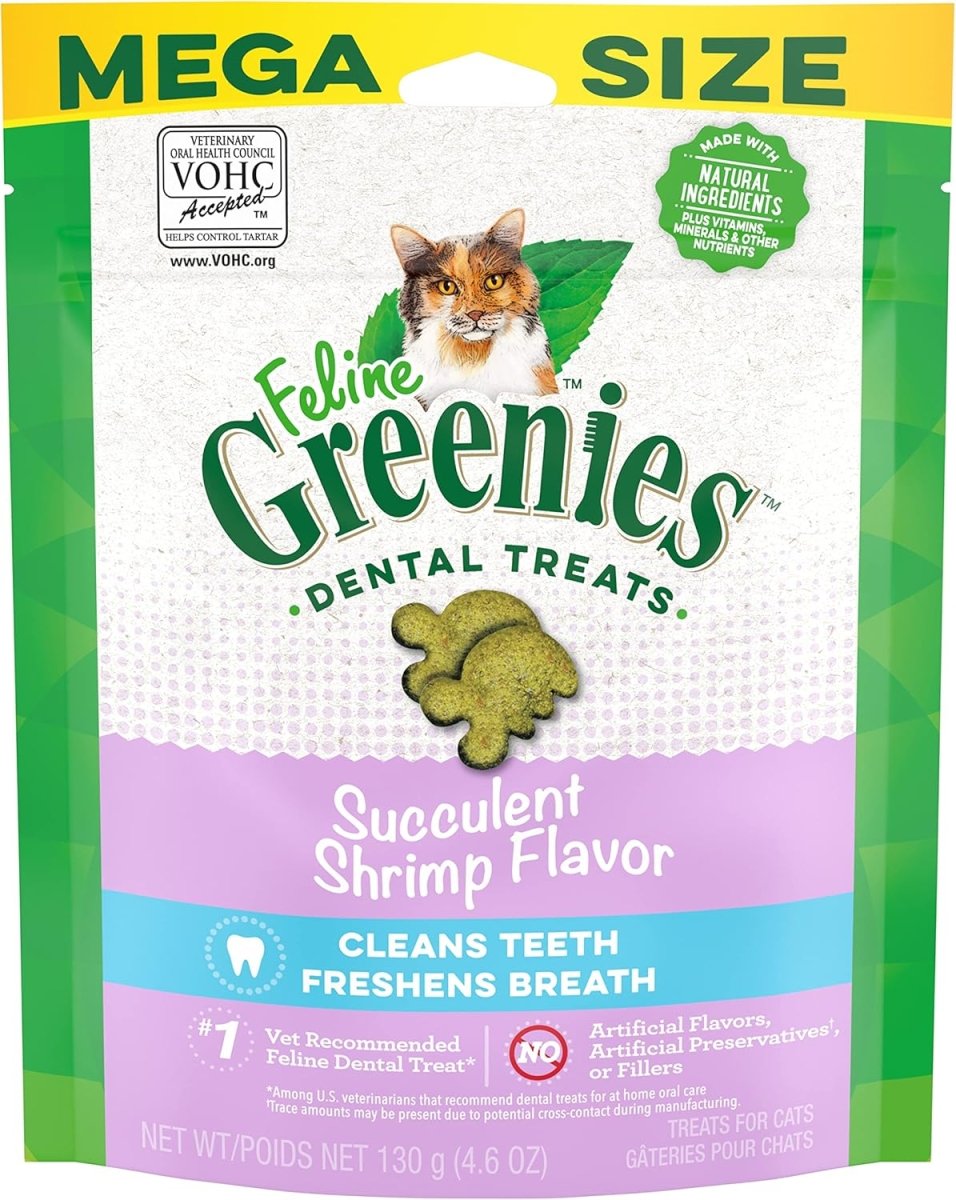 Greenies Feline Adult Cat Dental Treats Succulent Shrimp 1ea/4.6 oz - Pets Perfect