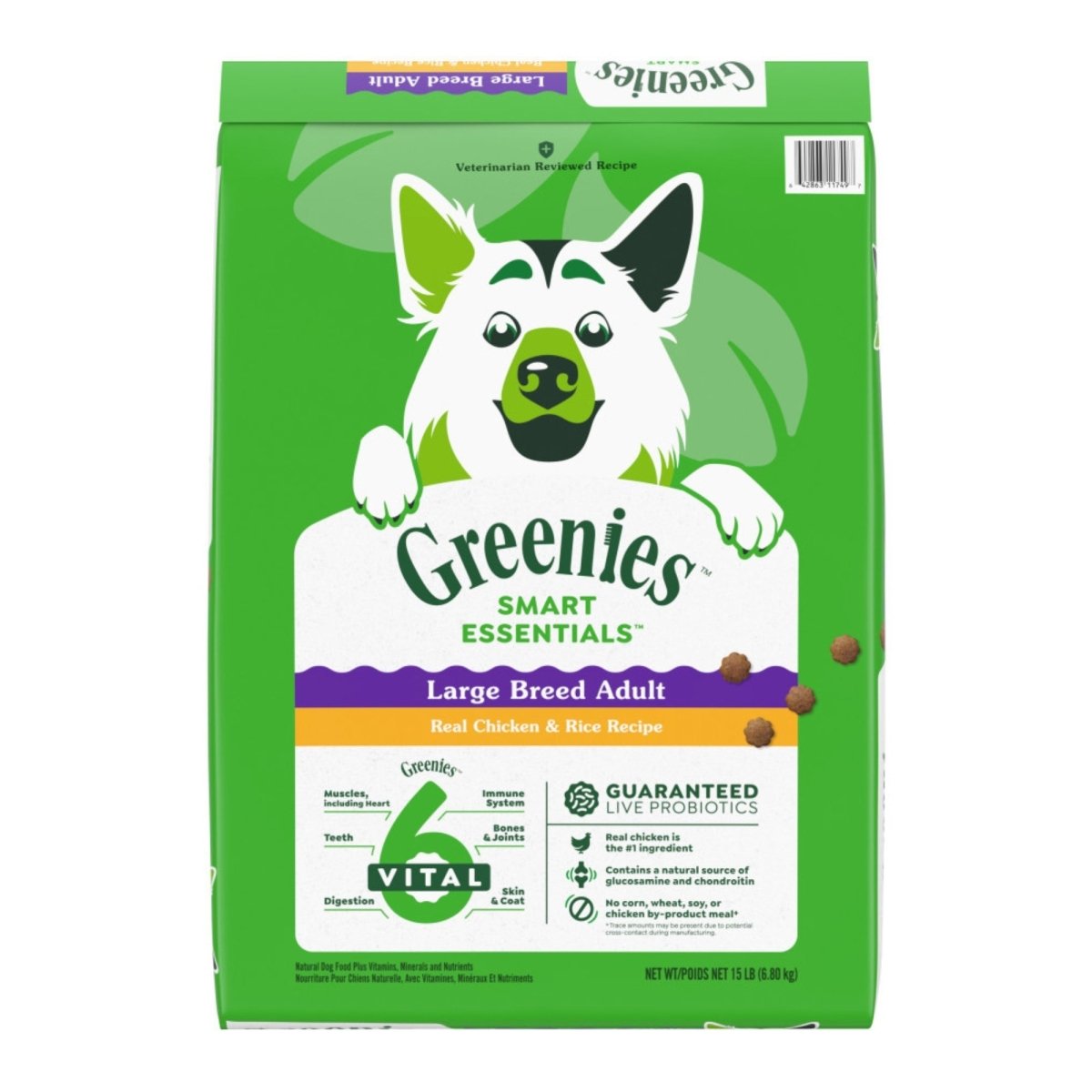 Greenies Smart Essentials Large Breed Dry Dog Food Chicken & Rice, 1ea/15 lb - Pets Perfect