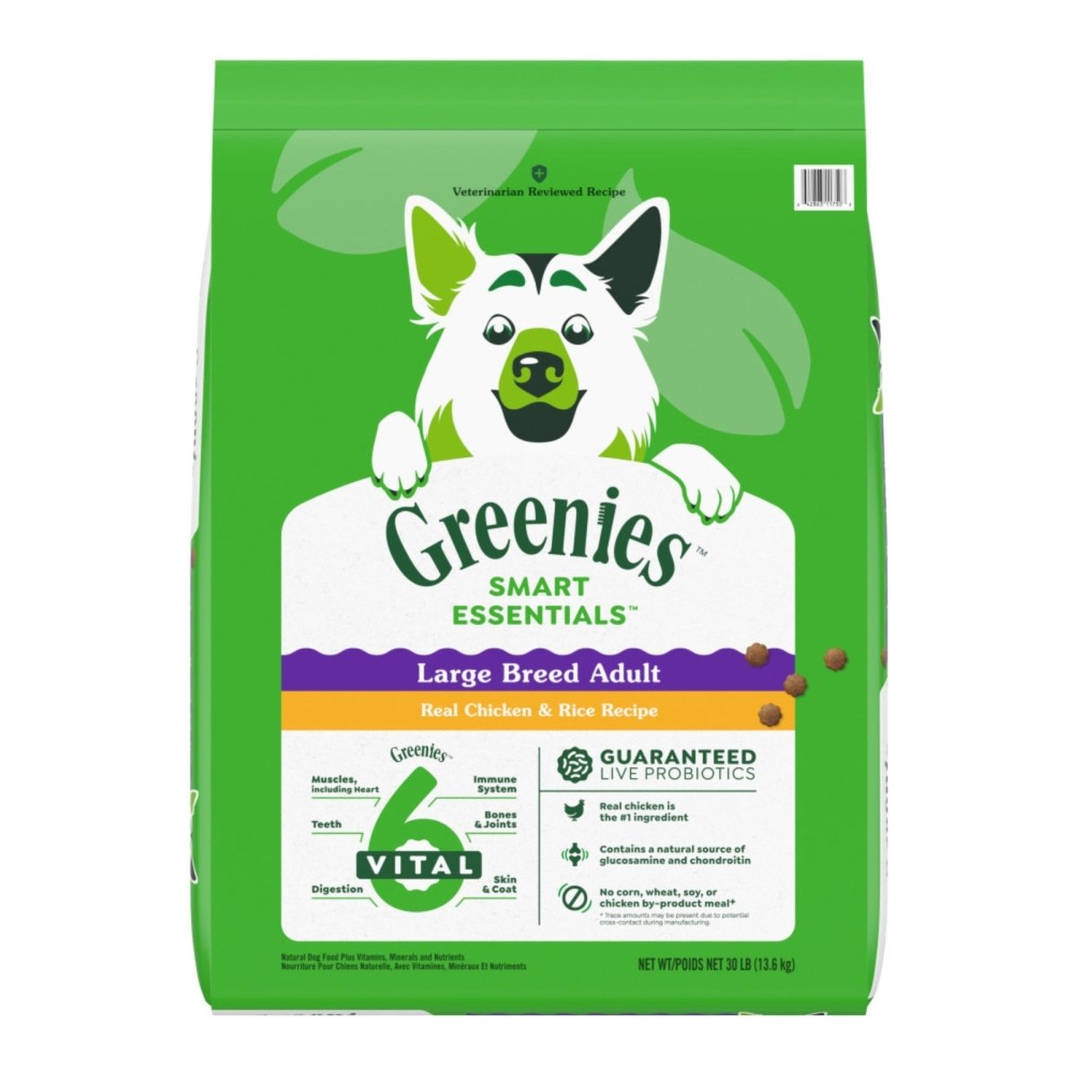 Greenies Smart Essentials Large Breed Dry Dog Food Chicken & Rice, 1ea/30 lb - Pets Perfect