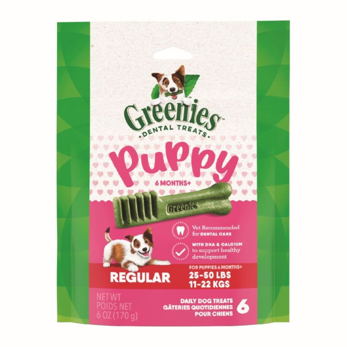 Greenies Puppy 6 Months Dog Dental Treats Regular, 1ea/6 oz - Pets Perfect