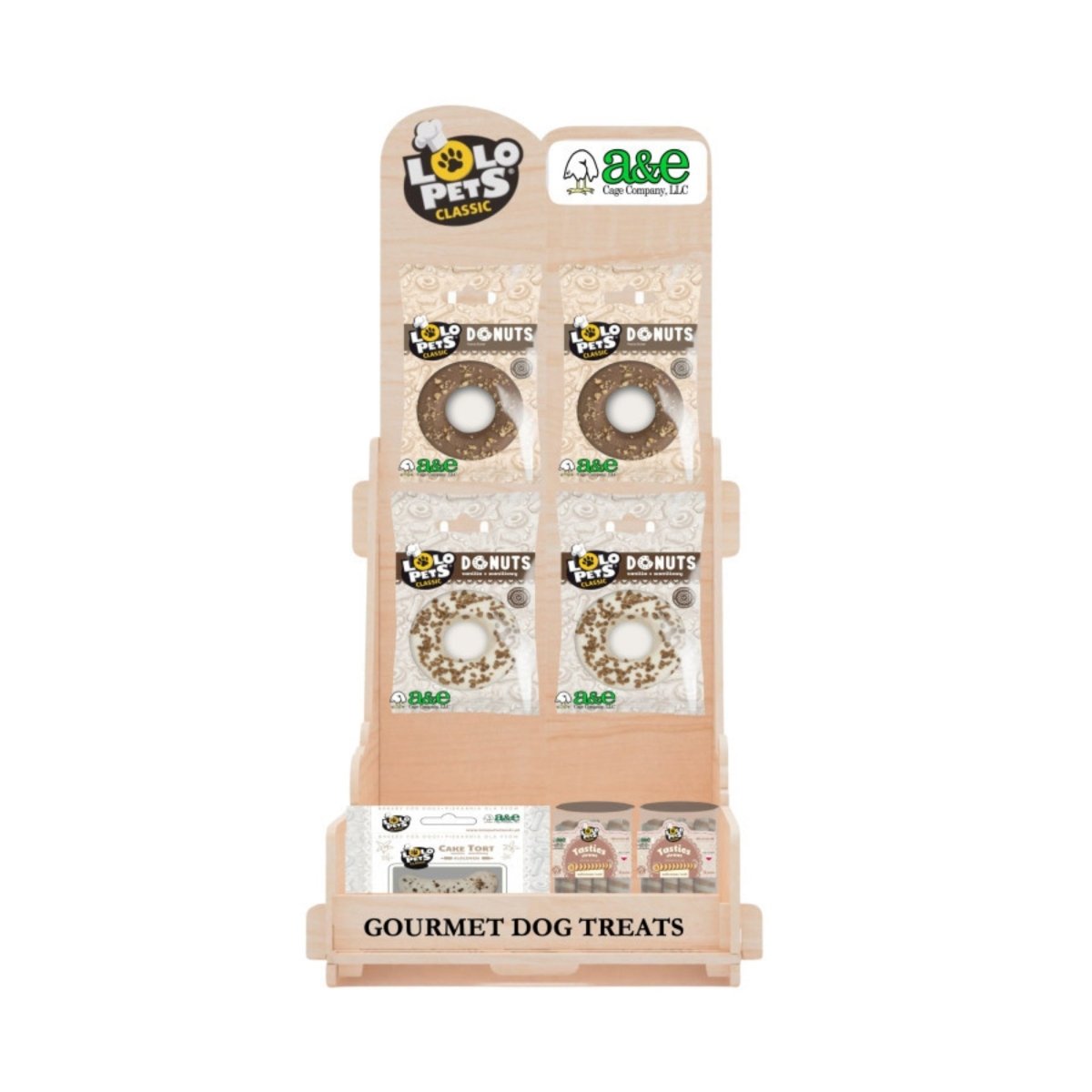 A & E Cages LoLo Pets Bakery Dog Treat Bakery Board Display 1ea/86Pc - Pets Perfect