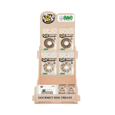 A & E Cages LoLo Pets Bakery Dog Treat Bakery Board Display 1ea/86Pc