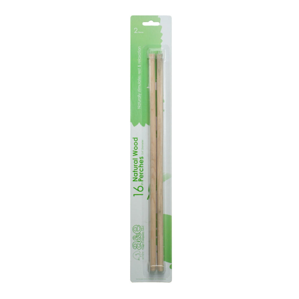 A & E Cages Wooden Replacement Bird Perch 1ea/2 pk, 18 in.