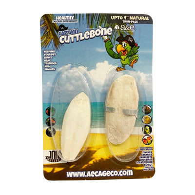 A & E Cages Natural Cuttlebone 1ea/4 in, 2 pk  (Pack of 3)