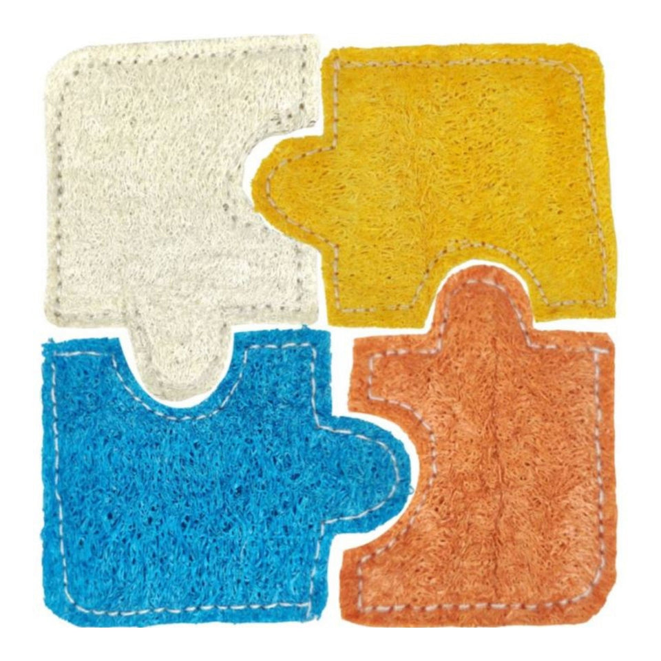 A & E Nibbles Piece Out Puzzle Loofah Chew Toy - Small Animal Toys