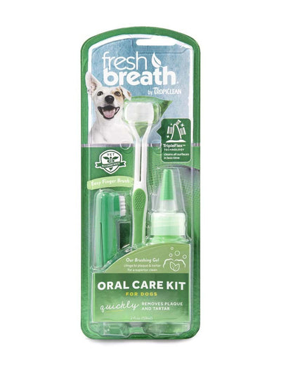 TropiClean Fresh Breath Oral Care Kit for Dogs Large