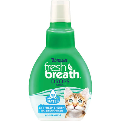 TropiClean Fresh Breath Drops for Cats 6 ct Display 2.2 Fl. oz, 6 ct