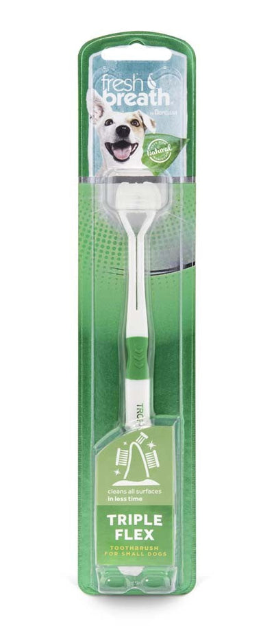 TropiClean Fresh Breath Triple Flex Toothbrush for Dogs Small