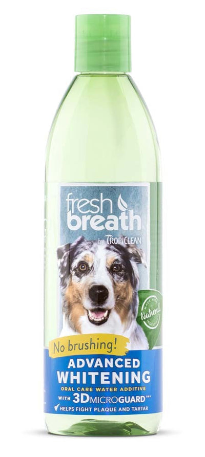 TropiClean Fresh Breath Advanced Whitening Oral Care Water Additive for Dogs 16 fl oz