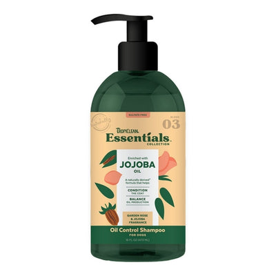 TropiClean Essentials Jojoba Oil Pet Shampoo for Dogs 16 oz - Pets Perfect