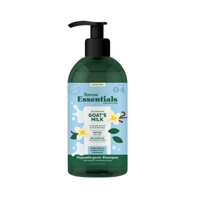 TropiClean Essentials Goat's Milk Pet Shampoo for Dogs, Puppies & Cats 16 oz - Pets Perfect