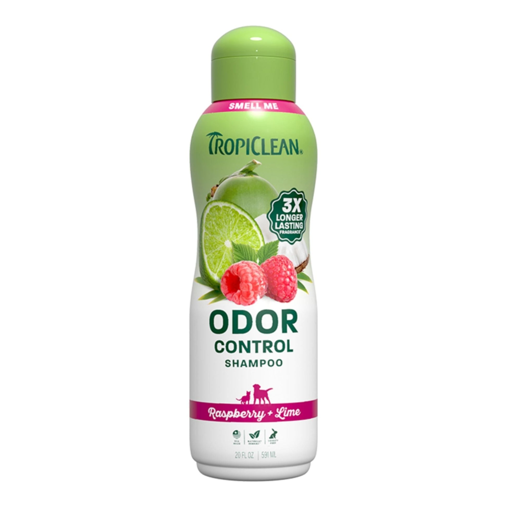 Tropiclean Dog Raspberry + Lime Odor Control Pet Shampoo 20 oz
