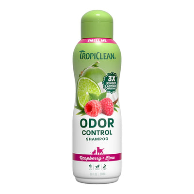 Tropiclean Dog Raspberry + Lime Odor Control Shampoo 20oz.