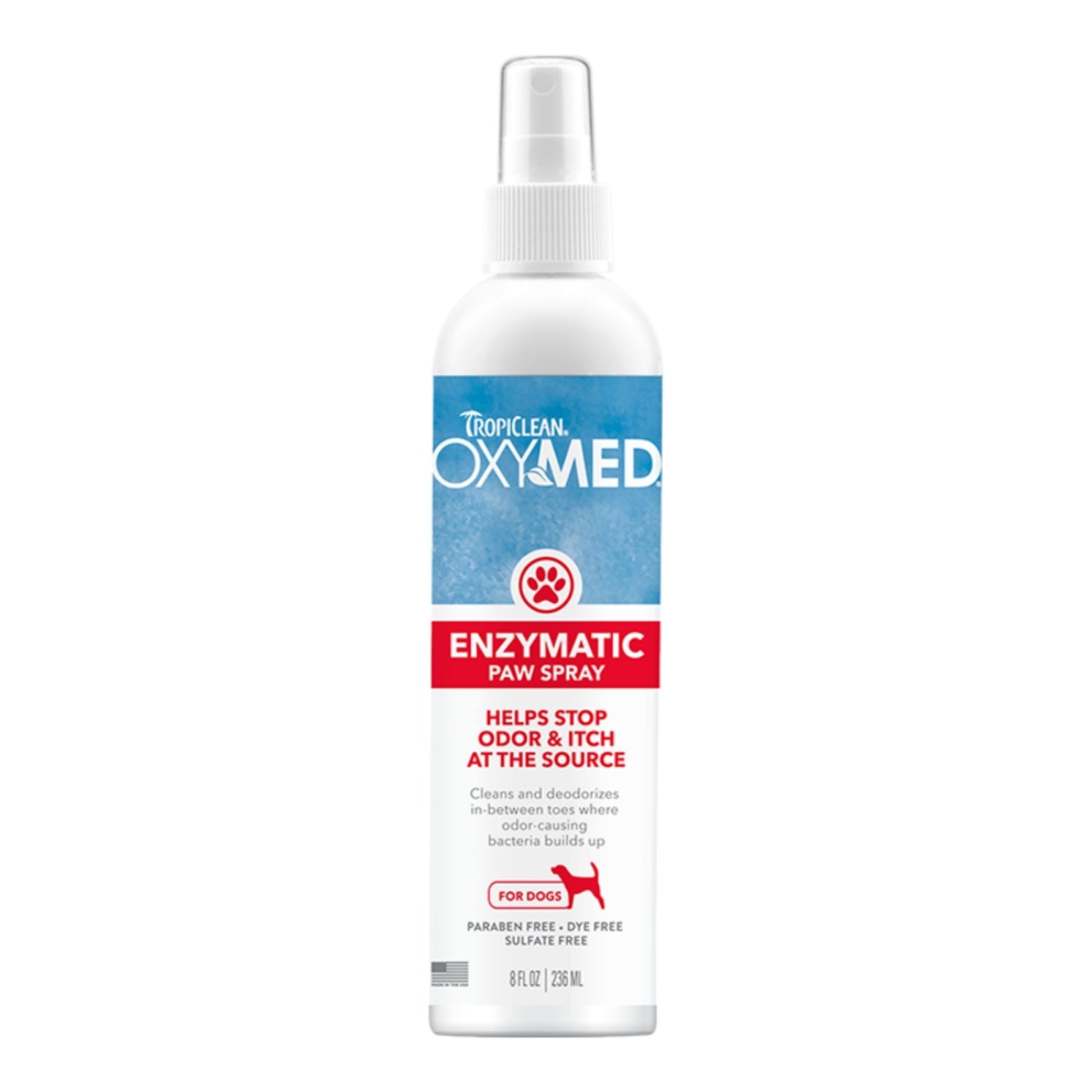 Tropiclean Oxymed Dog Enzymatic Paw Odor & Itch Spray 8 oz