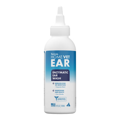Tropiclean Homevet Dog & Cat Enzymatic Ear Wash 4oz.