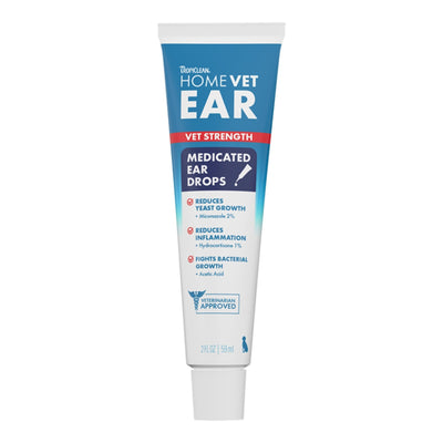 Tropiclean Homevet Dog Medicated Ear Drops 2oz.