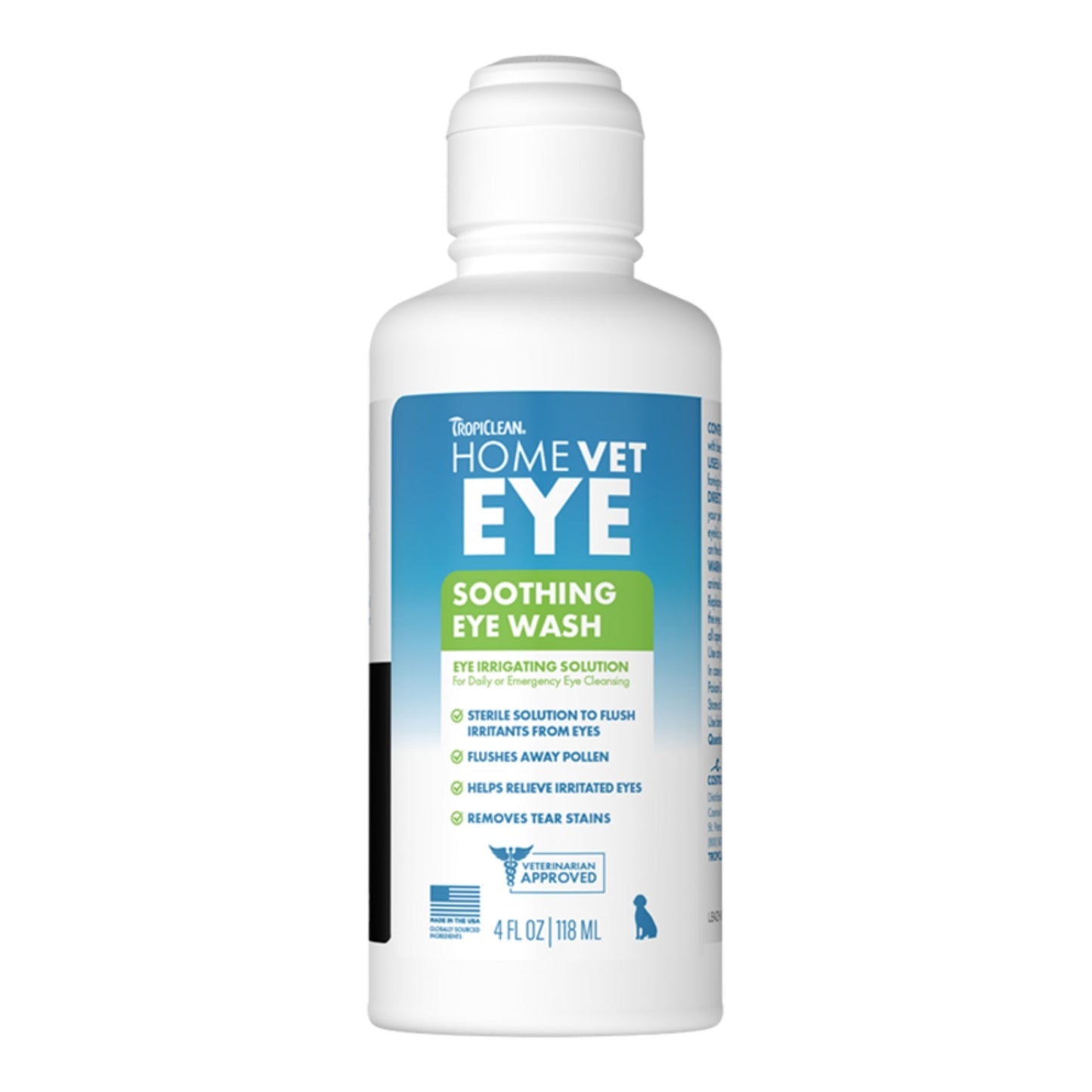 Tropiclean Homevet Dog & Cat Soothing Eye Wash 4 oz
