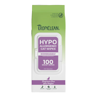 Tropiclean Cat Hypoallergenic Wipes - 100 Count