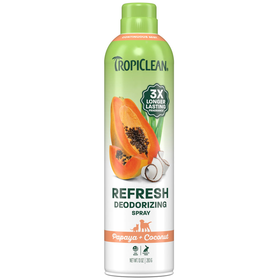 Tropiclean Dog Deodorizing Spray Papaya 10oz.