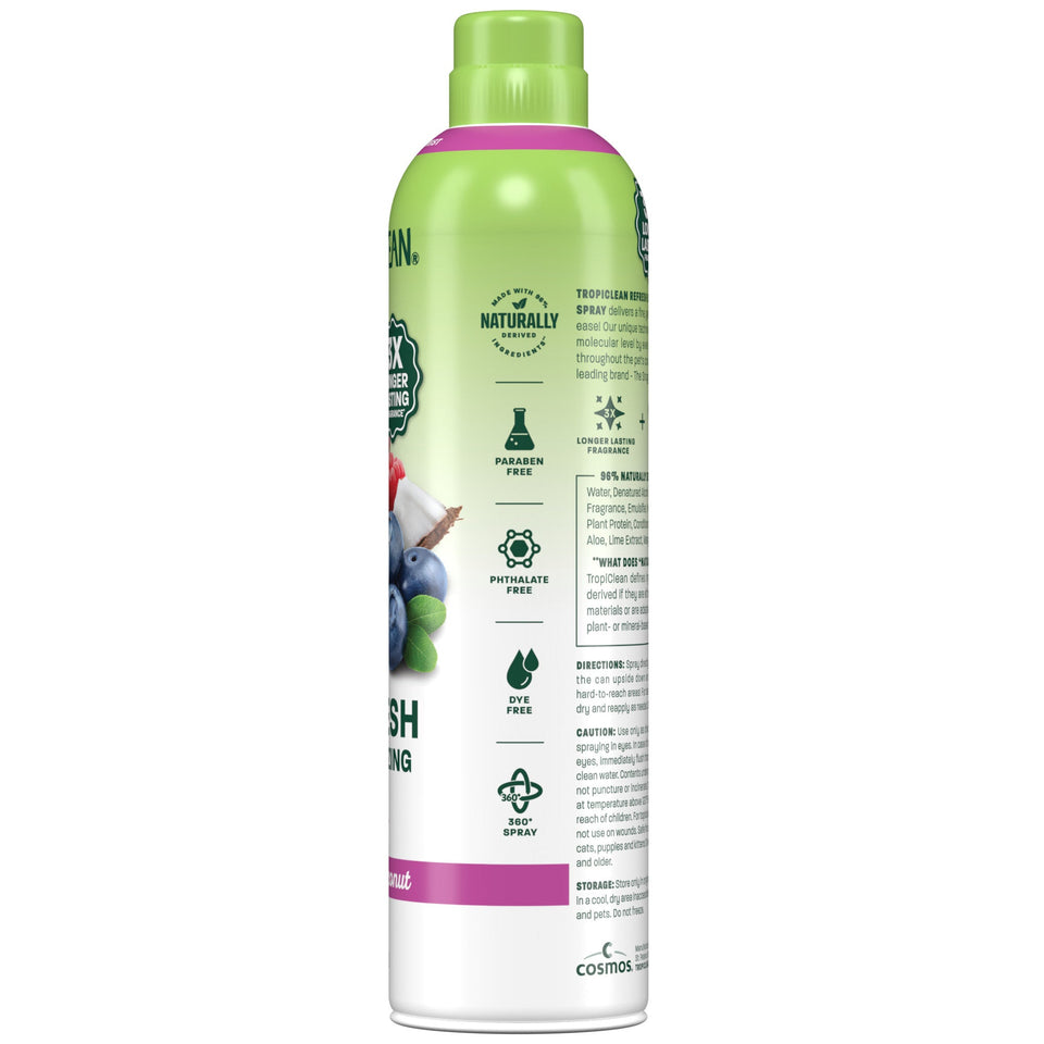 Tropiclean Dog Deodorizing Spray Berry & Coconut 10oz.