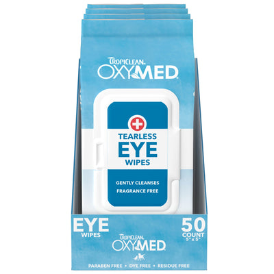 Tropiclean Dog & Cat Oxymed Tearless Eye Wipes - 50 Count